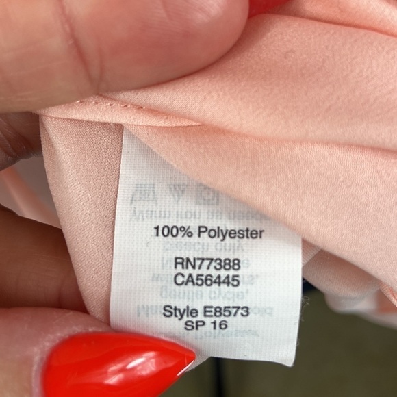 J. Crew Blush Pink Long Sleeve Tie Neck Blouse - Picture 7 of 9